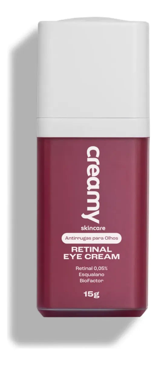 Creamy Skincare Creme Retinal Eye Cream 15g | Reduz Rugas E Linhas, Atenua Olheiras, Promove Firmeza, Renovação Celular | Todos Os Tipos De Pele, Noturno